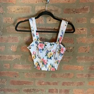 NEW! forever 21 > woven floral crop top